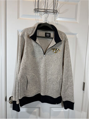 47’ Brand Nashville Predators NHL Hockey 1/4 Zip Pullover Men’s Medium Gray